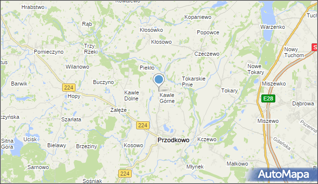 mapa Kawle Górne, Kawle Górne na mapie Targeo